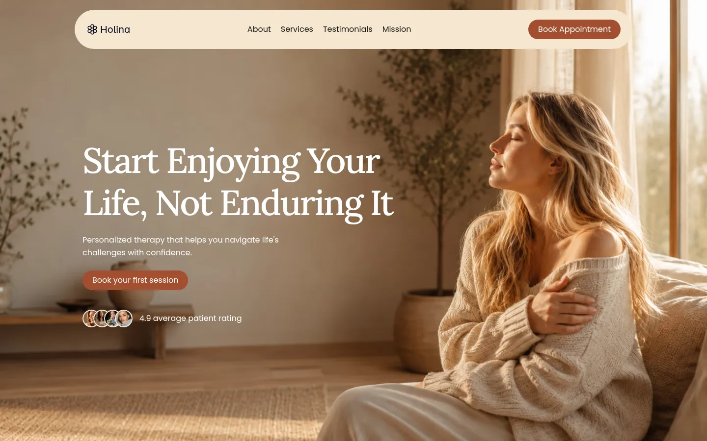 Holina website preview