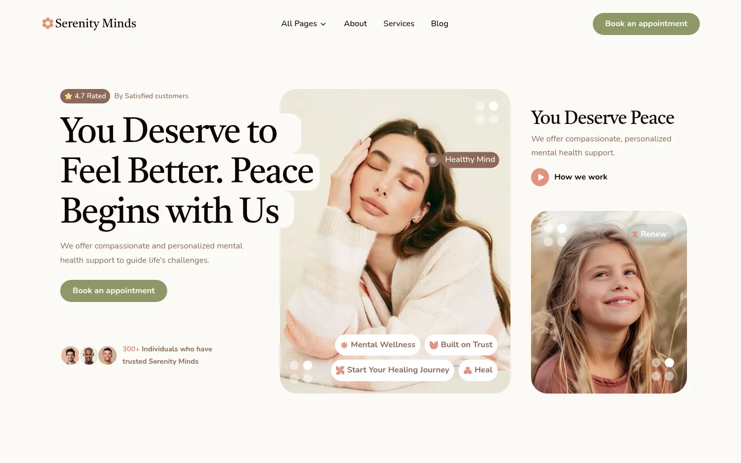 Serenity Mind website preview
